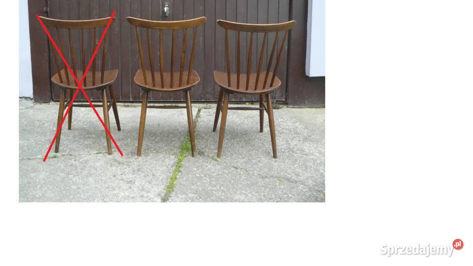 Stare krzesła patyczaki sygnowane TON Antyki Nowy Sącz