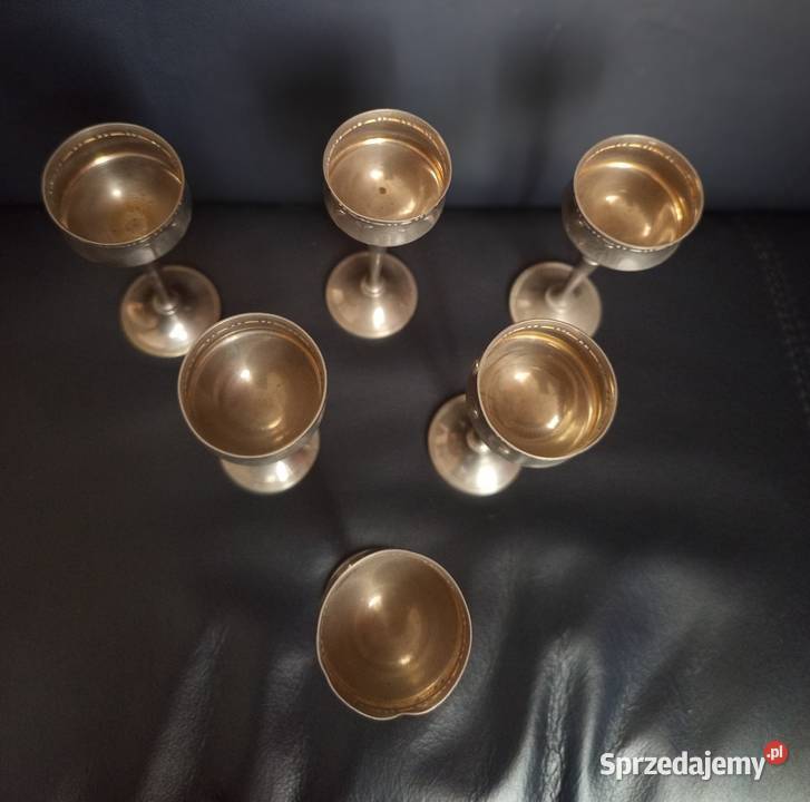 Kieliszki platerowane kpl 6 sztuk Nakło nad Notecią