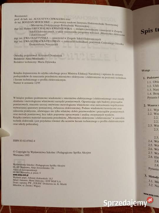 Miernictwo elektryczne i elektroniczne J miękka wielkopolskie Poznań sprzedam