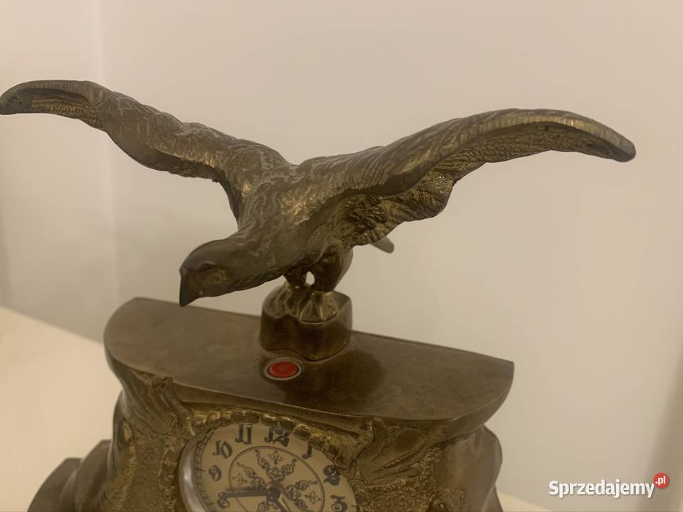 Zegar mosiezny z orłem dolnośląskie