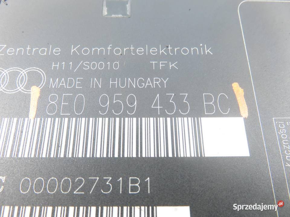 MODUŁ KOMFORTU AUDI A4 B6 Avant 8E5 8E0959433BC