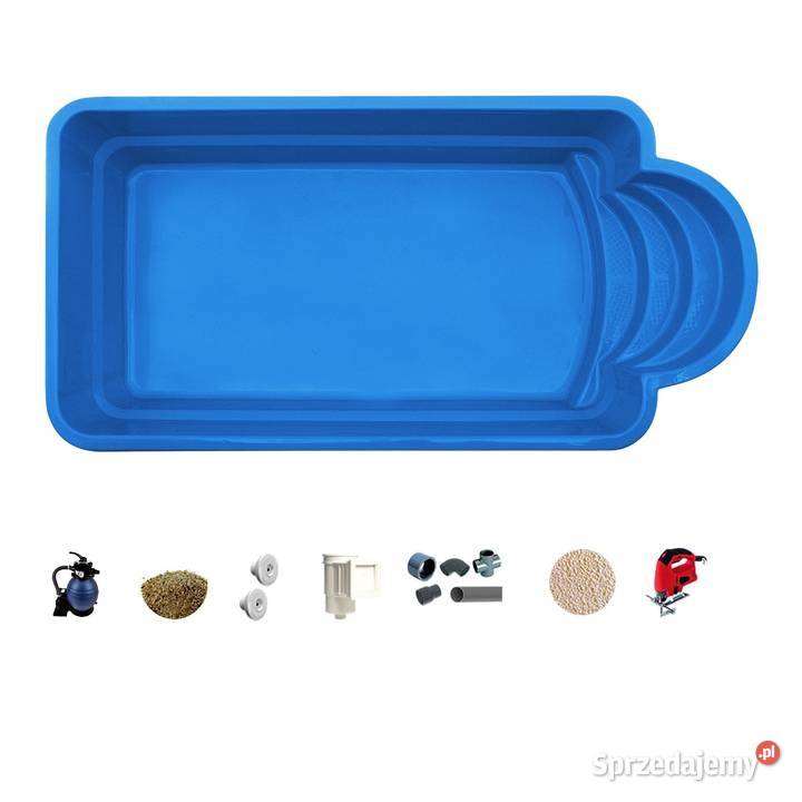 Basen ogrodowy poliestrowy gotowy 6x3x14 opolskie