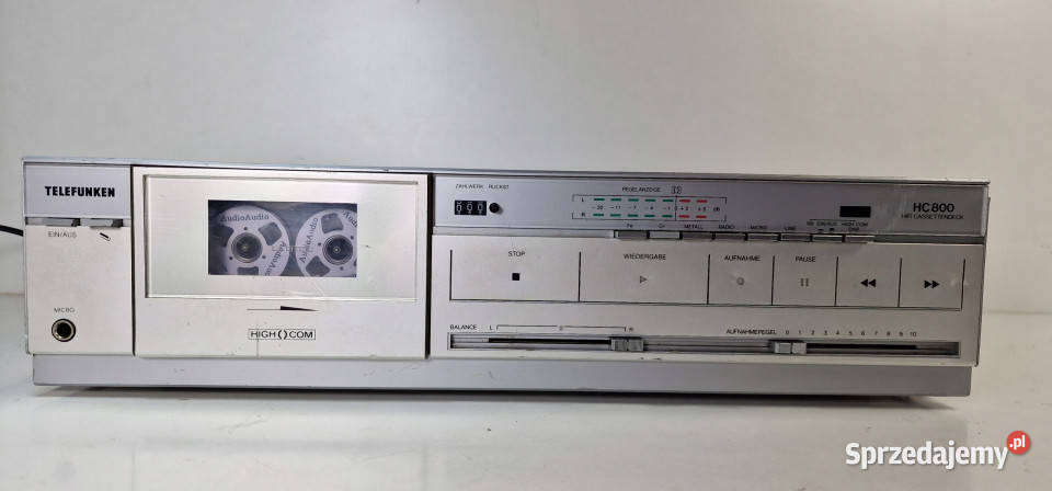 Magnetofon Cassette Deck Telefunken HC800 HC 800 Międzychód