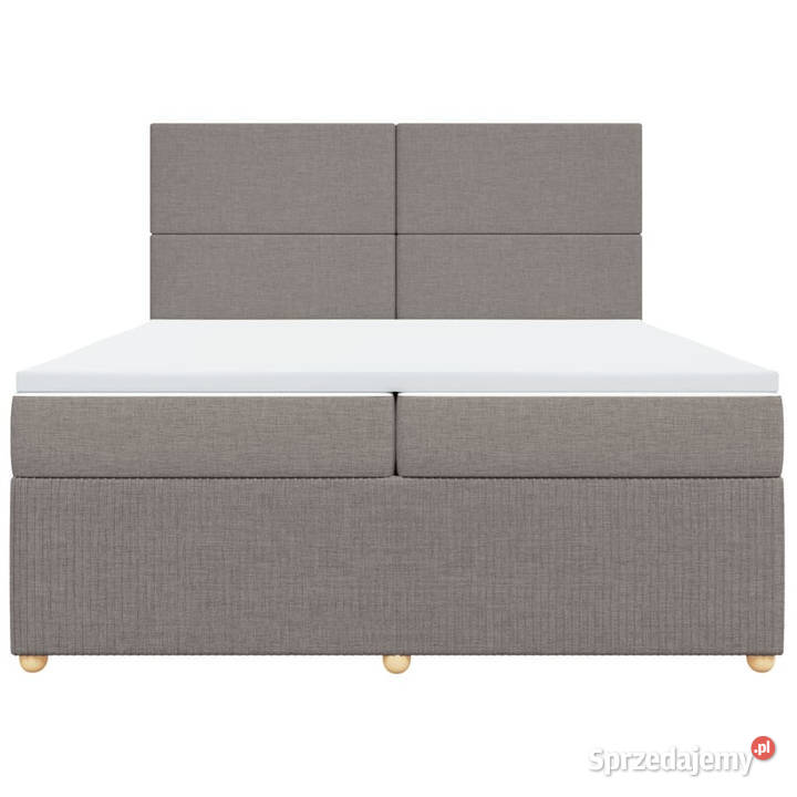 Łóżko kontynentalne z materacem taupe tkanina 150cm sprzedam