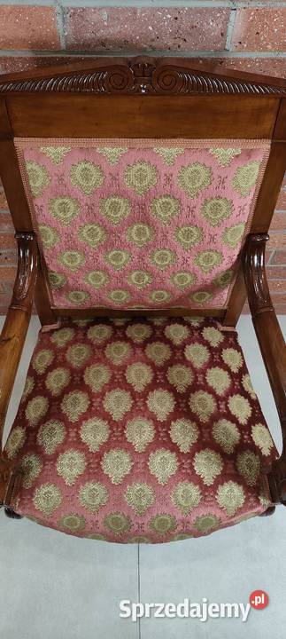 Piękny fotel biedermeier antyk Łagów