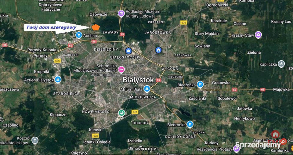 Ogłoszenie dom szeregowy 164m2 Białystok Rok budowy 2025 Nieruchomości