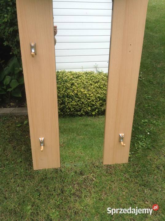 Wieszak przedpokojowy z lustrem beżowy Lustra Opole