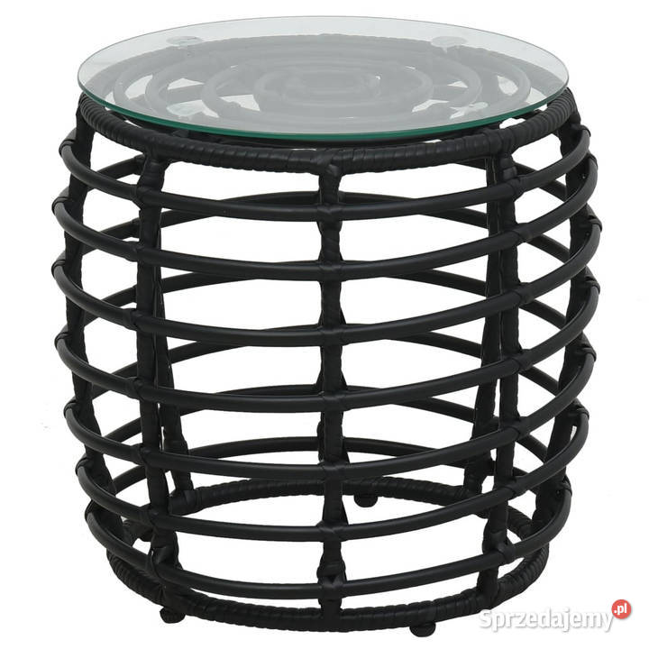 3cz zestaw mebli bistro rattan PE czarny WM48585 Warszawa