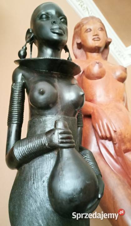Rzeźba kobieta murzynka heban