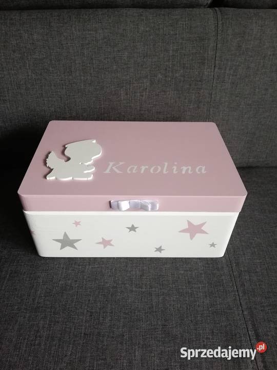 Kuferek dziewczynki z imieniem roczek chrzest Kędzierzyn-Koźle