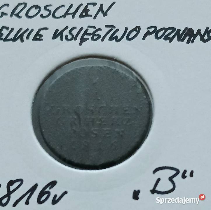 1 Groschen GroszWielkie Księstwo Poznańskie 1816 wielkopolskie Konin
