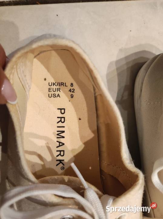 białe kremowe męskie tenisówki primark trampki