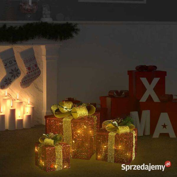 vidaXL Dekoracja świąteczna 3 czerwone Warszawa