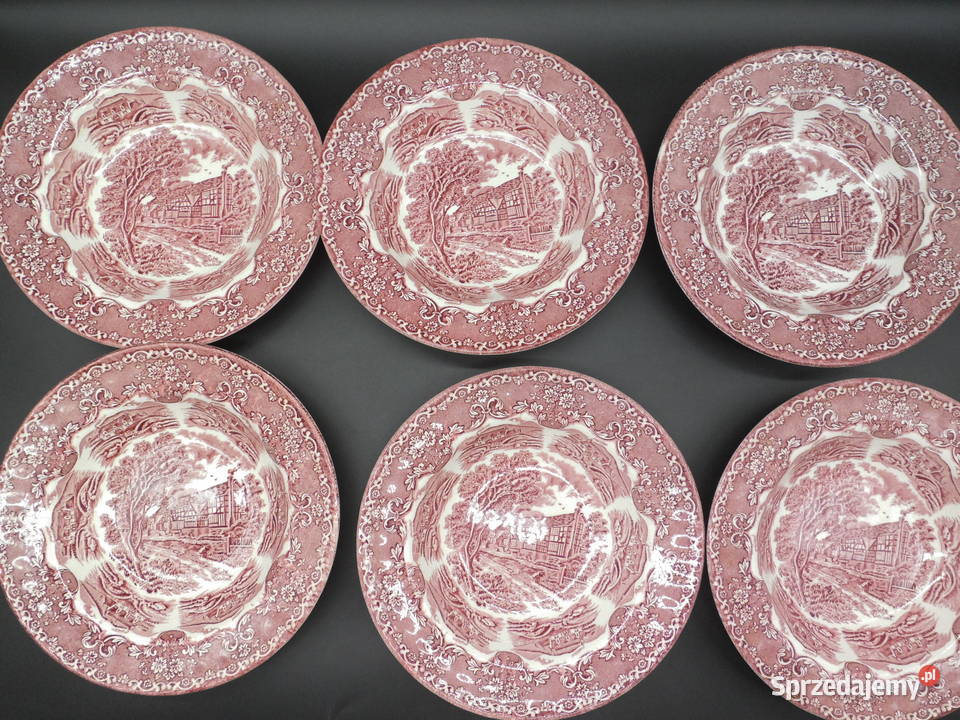 Talerze głębokie do zupy Grindley ENGLAND 6 Porcelana i szkło Raszków