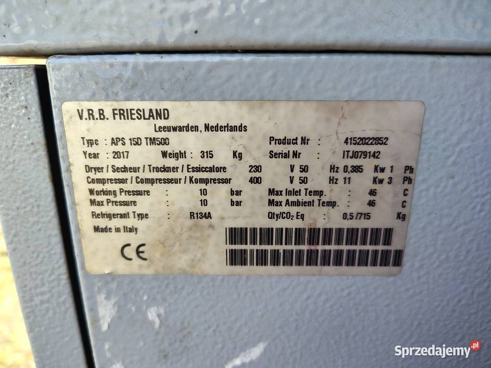 Kompresor śrubowy Airpress APS 15 Basic CombiDry Łódź