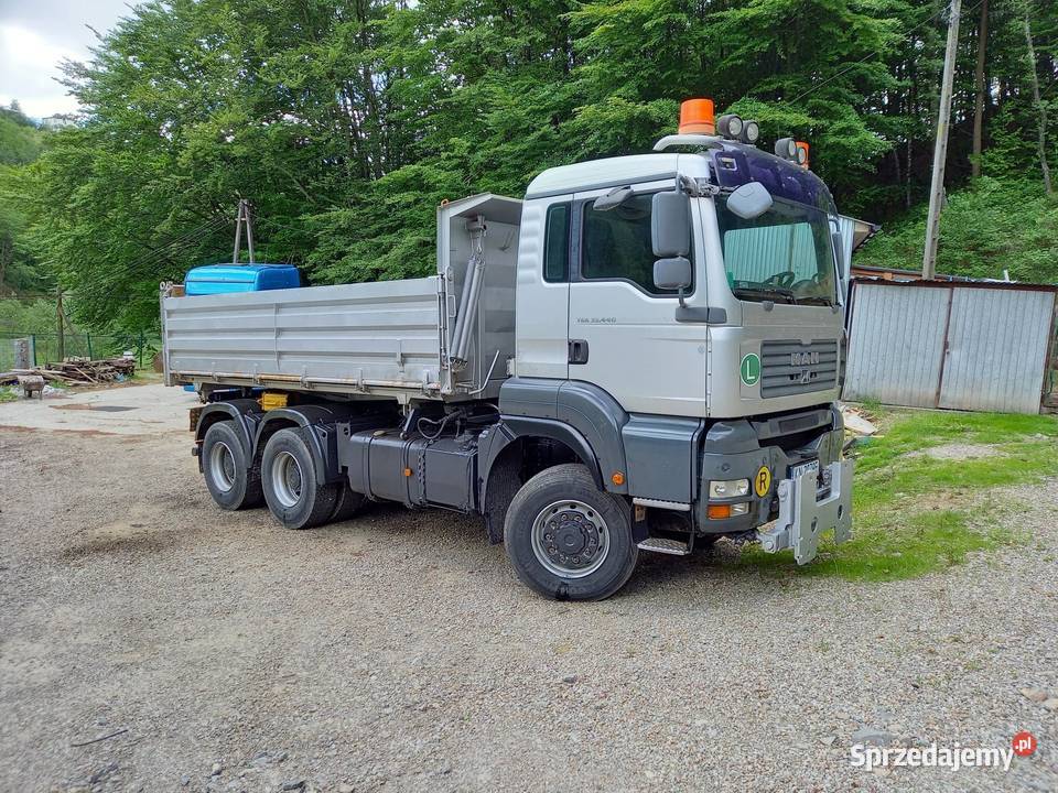 MAN TGA 33440 samochód ciężarowy 6x6 wywrotka kontrola trakcji Wywrotki Nowy Sącz