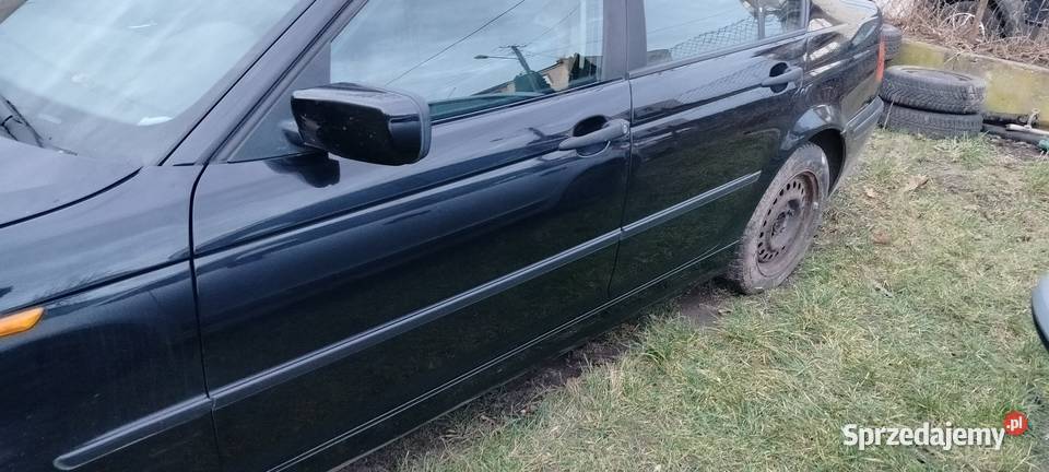 Bmw e46 drzwi lewy tył IDEALNE czarne schwardz2 części blacharskie Aleksandrów Łódzki sprzedam