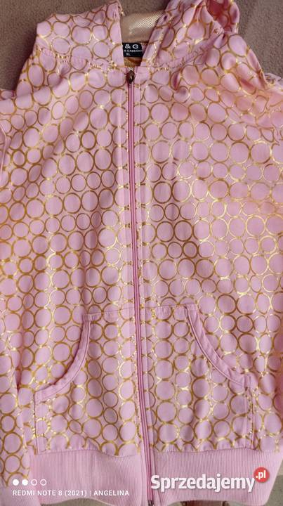 Bluza z kapturem różowo złota Dolce Gabbana Odzież sportowa Łódź
