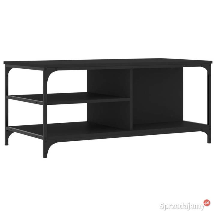 Stolik kawowy czarny 100x50x45 materiał