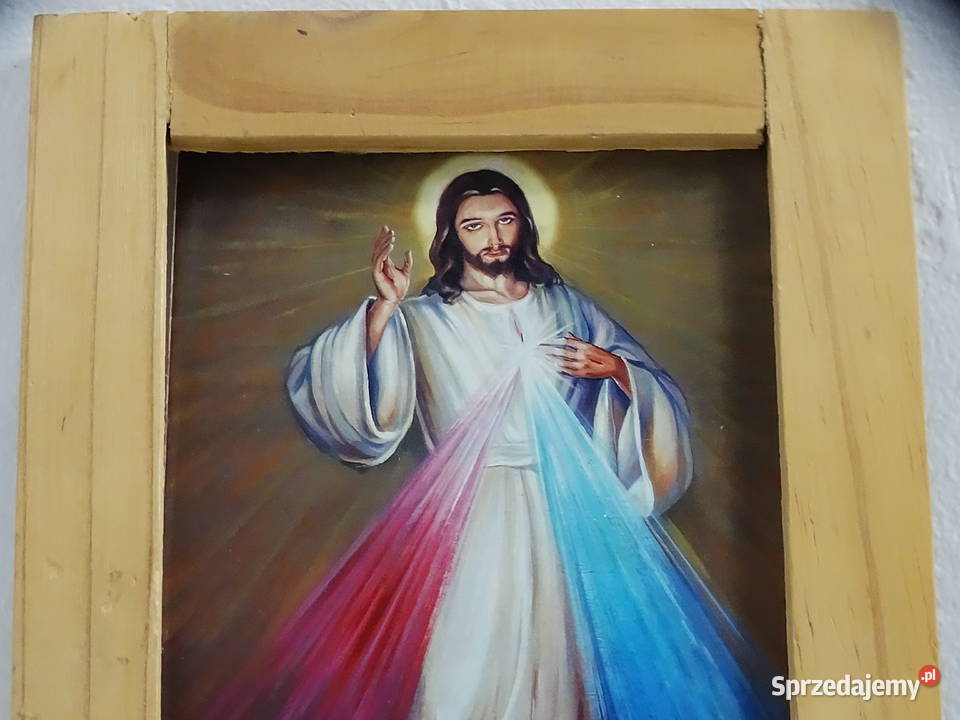 Obrazek Jezusa Miłosiernego Jezu ufam Tobie Gesu lubelskie Biłgoraj sprzedam