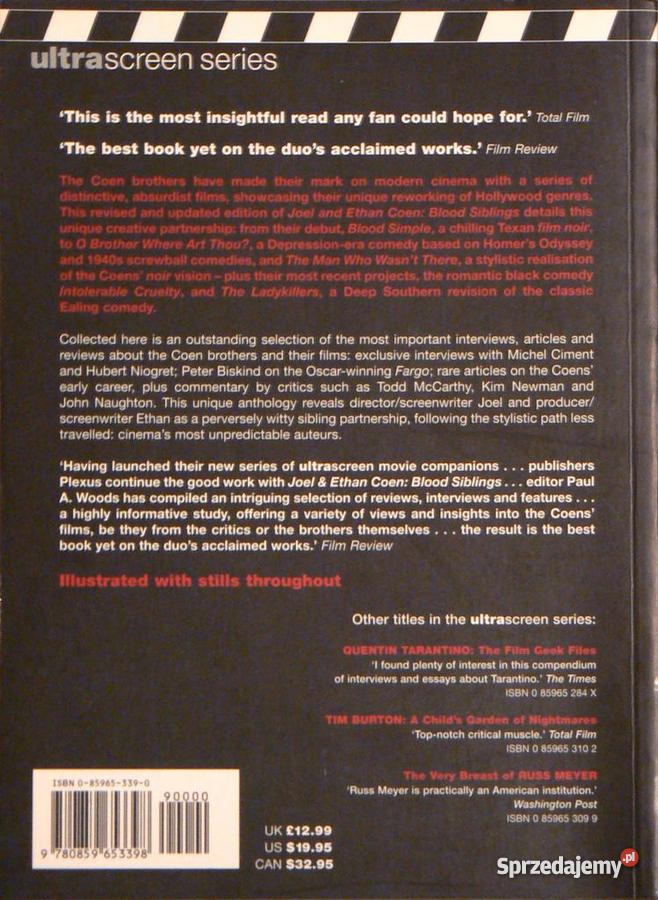 Joel and Ethan Coen Blood Siblings Ultrascreen S Pozostałe Gdańsk