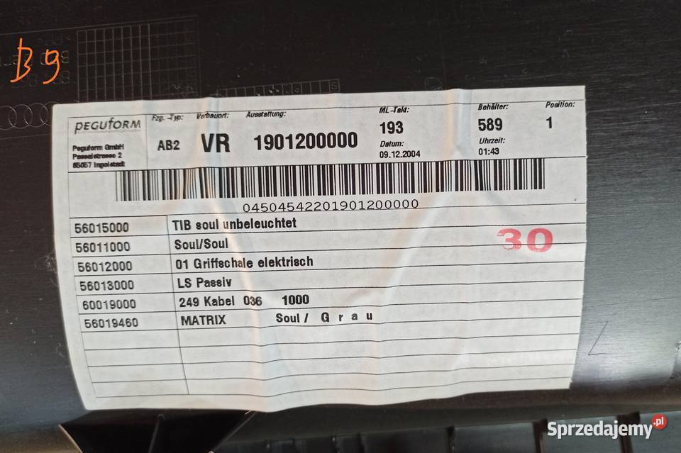 Boczek Drzwi Przód Prawy AUDI A3 9 Radzyń Podlaski