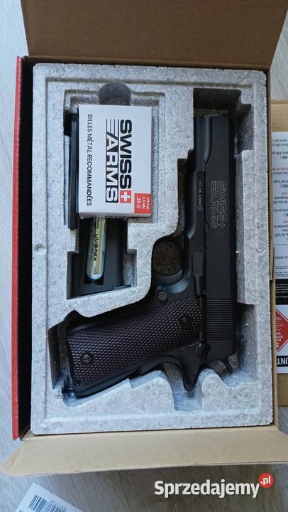 Wiatrówka SWISS ARMS Colt 1911 Blow Back Metal Sporty strzeleckie i myślistwo