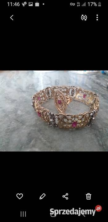 Stara złota bransoleta Pierścionki sprzedam