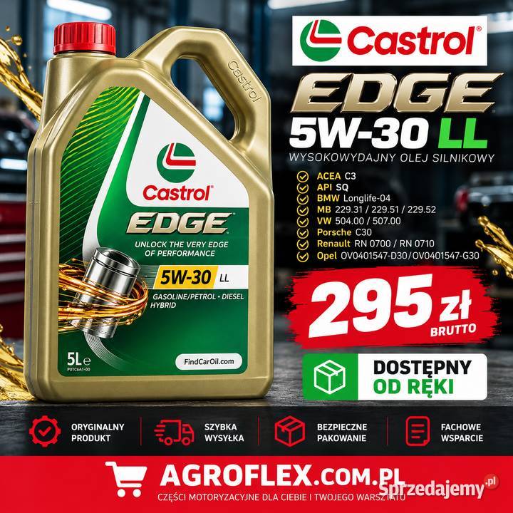 CASTROL EDGE 5W30 LL 5L 295 brutto CASTROL EDGE Oleje silnikowe