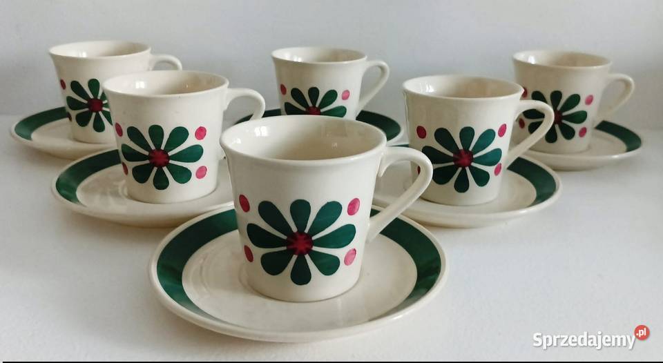 Zestaw ceramiczny DDR dolnośląskie Dzierżoniów