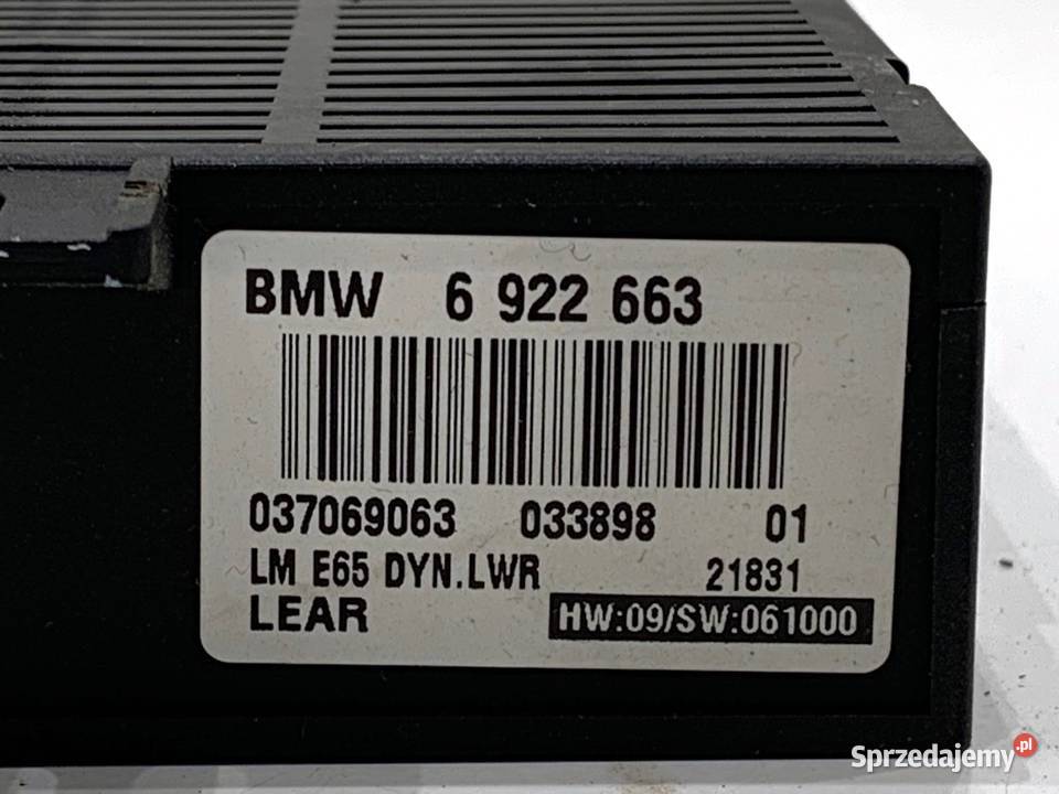 MODUŁ ŚWIATEŁ BMW E65 6922663 0109 STEROWNIK sprzedam