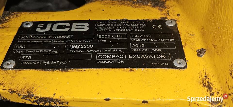 Minikoparka JCB 8008 nie Biłgoraj sprzedam
