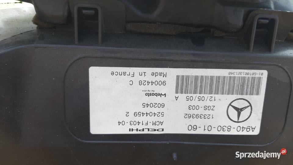 A9408300106 Klimatyzacja nagrzewnica MERCEDES klimatyzacja Rzędowice