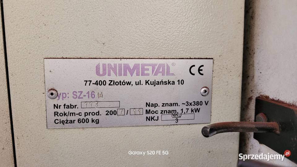 Szarpak Hydrauliczny Zawieszenia UNIMETAL SZ16M kujawsko-pomorskie