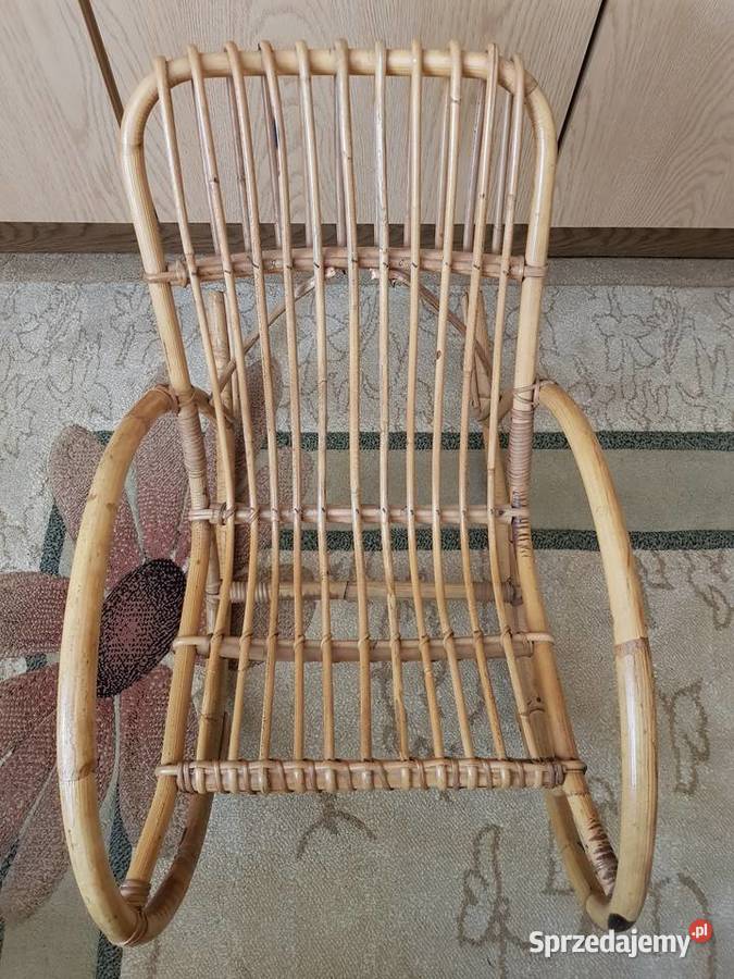 Mały fotel bujany wiklinowy dziecięcy Warszawa sprzedam