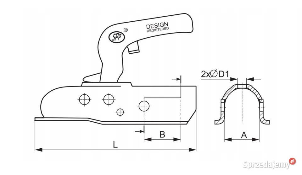 Zaczep kulowy ZSK1700C 1700 Rura 50x50 Promocja lubelskie Piaski