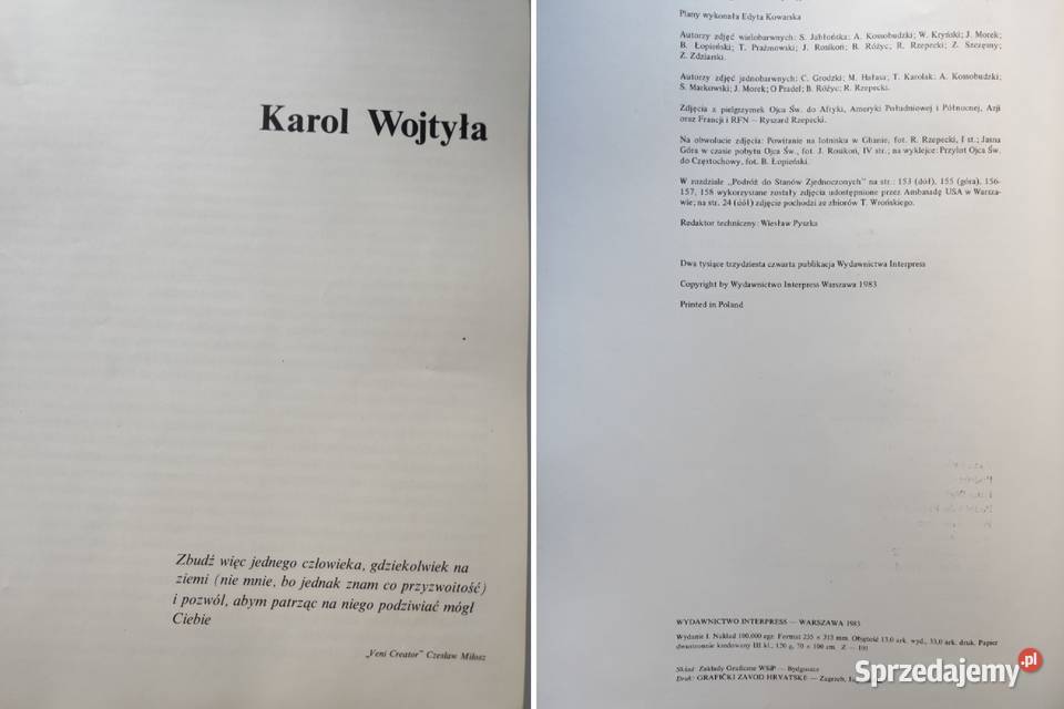 Papież spraw ludzkich Mieczysław Maliński Kielce sprzedam