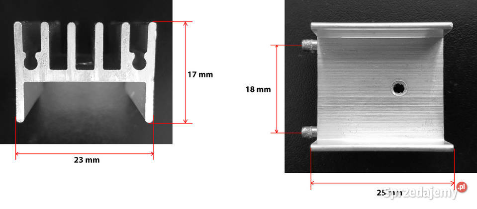Radiator aluminiowy 25 x 23 x 17 mm Legnica