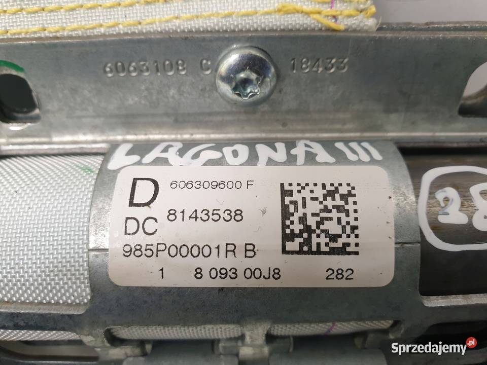 Renault Laguna III PRAWA KURTYNA POWIETRZNA Chełm