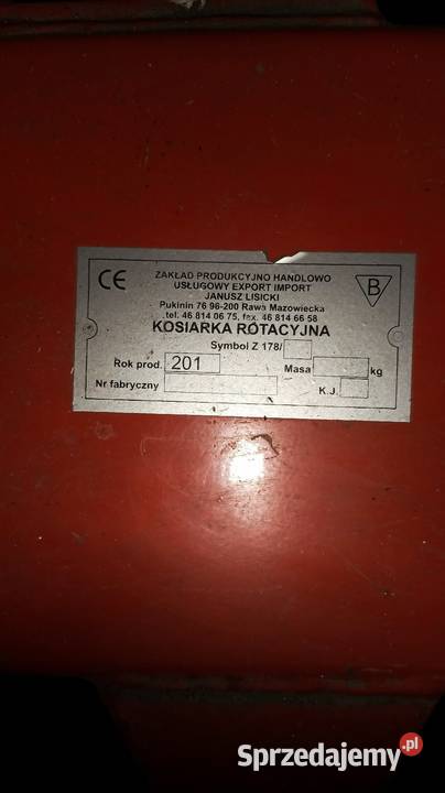 Sprzedam kosiarkę rotacyjna marki Lisicki 178 łódzkie Łowicz sprzedam