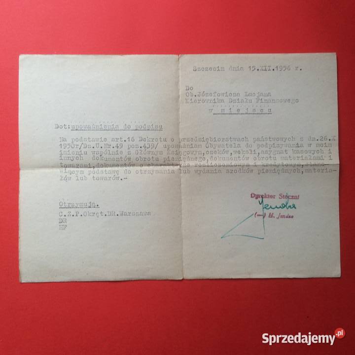 1667 Upoważnienie Józefowicz Szczecin