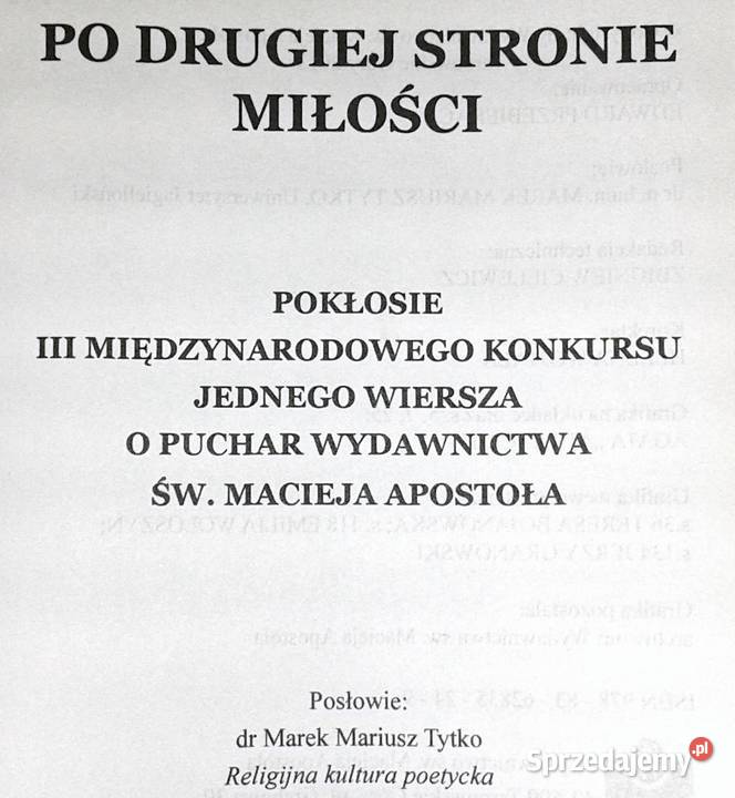 drugiej stronie milosci Edward Przebieracz Rok wydania 2013 Chełm