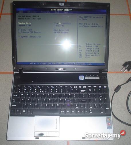 Laptop Mssi ex 610 hdmi warmińsko-mazurskie Giżycko sprzedam