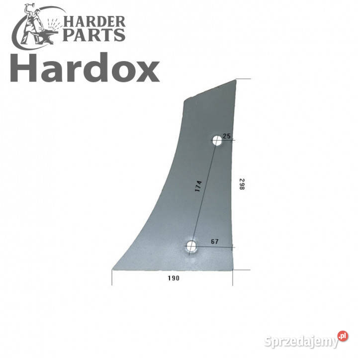 Pierś HARDOX 122202L części do pługa SUKOV nieuszkodzony Suwałki