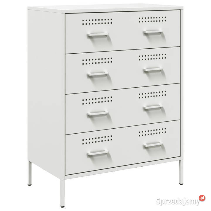 Szafka biała 68x39x89 stal WM842987 Pozostałe