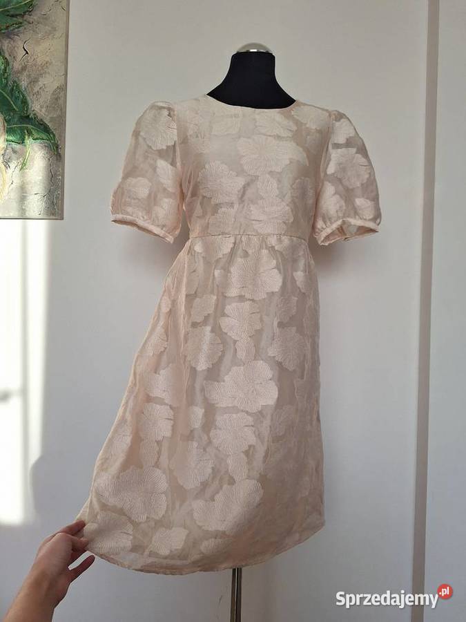 Piękna delikatna sukienka elegancka Vila 46 plus małopolskie Kraków
