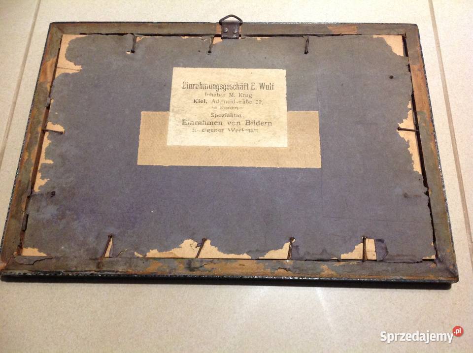 Stary Obraz Obrazek Arenz 1908 Sygnowany Nowa Sól