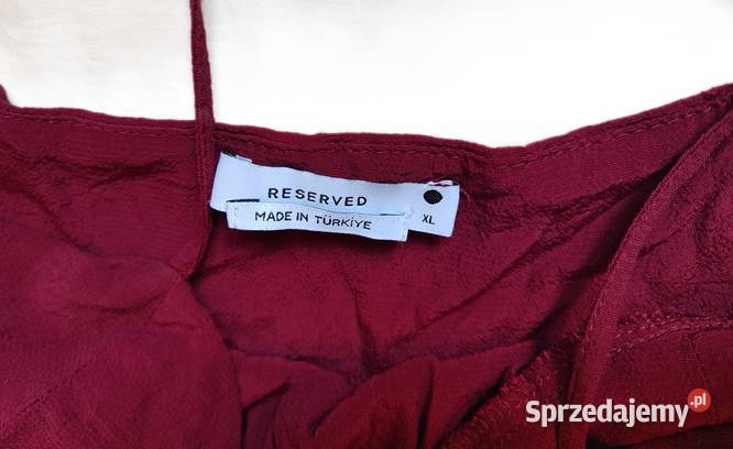 Burgundowa sukienka Reserved XL maxi z falbanami Spódnice i sukienki Gdańsk sprzedam