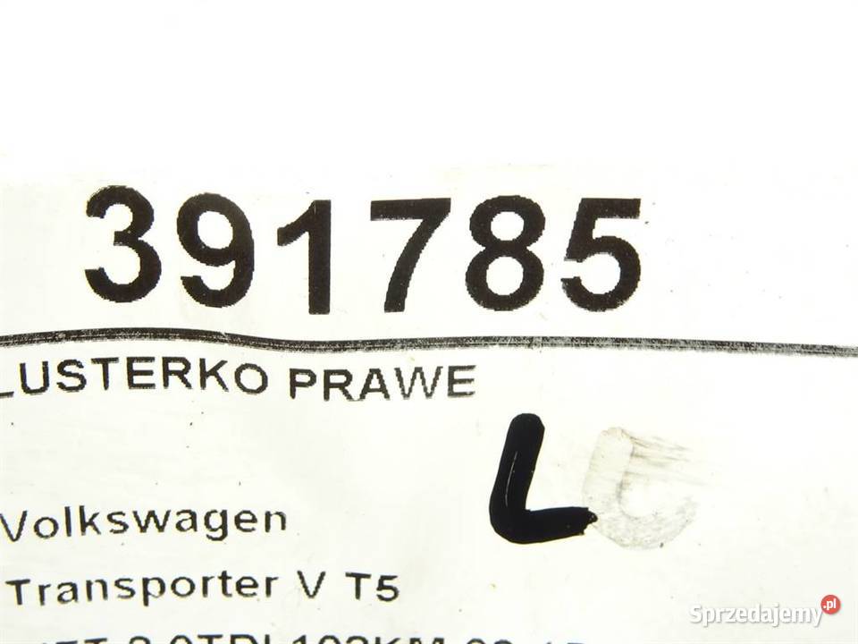 LUSTERKO PRAWE VW TRANSPORTER T5 Van minibus podkarpackie