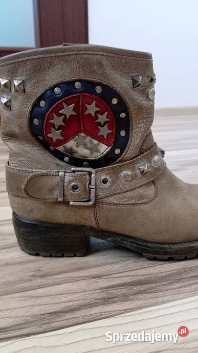 Skórzane kowbojki vintage old american style inna Końskie sprzedam